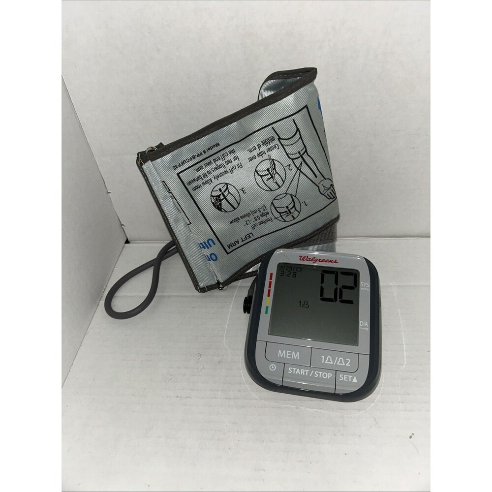 Walgreens Deluxe Automatic Inflate Blood Pressure/Pulse Monitor WGNBPA-230A